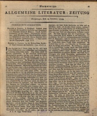 Allgemeine Literatur-Zeitung (Literarisches Zentralblatt für Deutschland) Dienstag 15. Oktober 1793