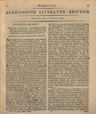 Allgemeine Literatur-Zeitung (Literarisches Zentralblatt für Deutschland) Mittwoch 23. Oktober 1793