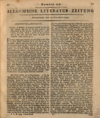 Allgemeine Literatur-Zeitung (Literarisches Zentralblatt für Deutschland) Samstag 16. November 1793