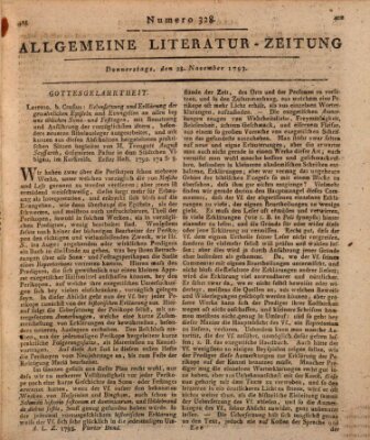 Allgemeine Literatur-Zeitung (Literarisches Zentralblatt für Deutschland) Donnerstag 28. November 1793