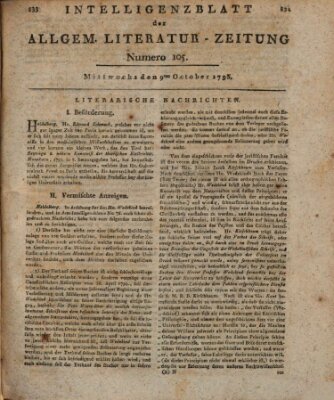 Allgemeine Literatur-Zeitung (Literarisches Zentralblatt für Deutschland) Mittwoch 9. Oktober 1793