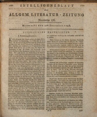 Allgemeine Literatur-Zeitung (Literarisches Zentralblatt für Deutschland) Mittwoch 18. Dezember 1793