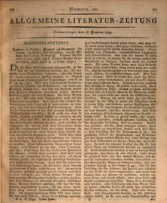 Allgemeine Literatur-Zeitung (Literarisches Zentralblatt für Deutschland) Donnerstag 17. Januar 1799