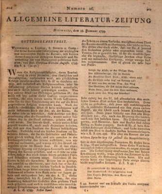 Allgemeine Literatur-Zeitung (Literarisches Zentralblatt für Deutschland) Mittwoch 23. Januar 1799