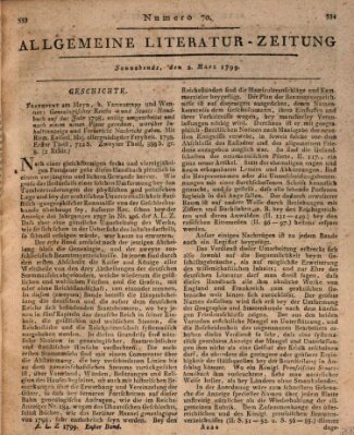 Allgemeine Literatur-Zeitung (Literarisches Zentralblatt für Deutschland) Samstag 2. März 1799