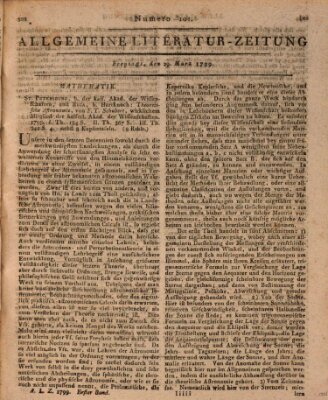 Allgemeine Literatur-Zeitung (Literarisches Zentralblatt für Deutschland) Freitag 29. März 1799