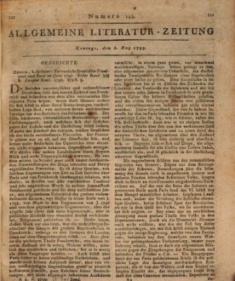 Allgemeine Literatur-Zeitung (Literarisches Zentralblatt für Deutschland) Montag 6. Mai 1799