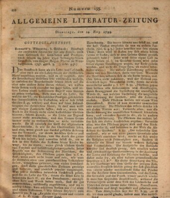 Allgemeine Literatur-Zeitung (Literarisches Zentralblatt für Deutschland) Dienstag 14. Mai 1799