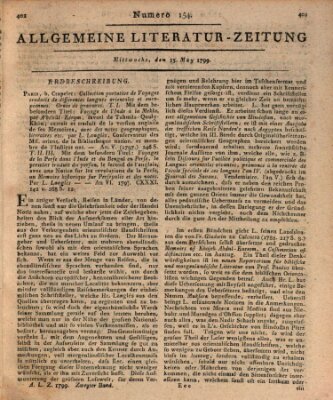 Allgemeine Literatur-Zeitung (Literarisches Zentralblatt für Deutschland) Mittwoch 15. Mai 1799