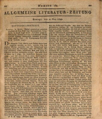 Allgemeine Literatur-Zeitung (Literarisches Zentralblatt für Deutschland) Montag 20. Mai 1799