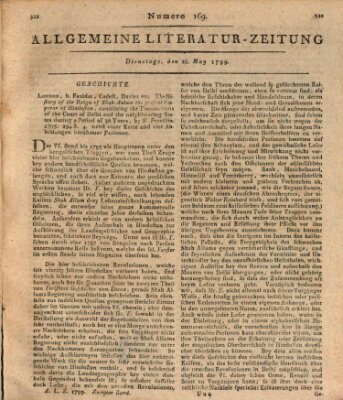 Allgemeine Literatur-Zeitung (Literarisches Zentralblatt für Deutschland) Dienstag 28. Mai 1799