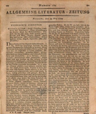 Allgemeine Literatur-Zeitung (Literarisches Zentralblatt für Deutschland) Mittwoch 29. Mai 1799