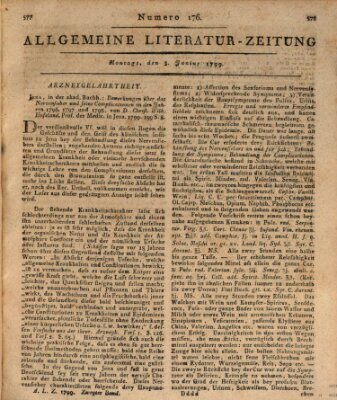 Allgemeine Literatur-Zeitung (Literarisches Zentralblatt für Deutschland) Montag 3. Juni 1799