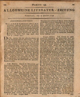 Allgemeine Literatur-Zeitung (Literarisches Zentralblatt für Deutschland) Samstag 22. Juni 1799