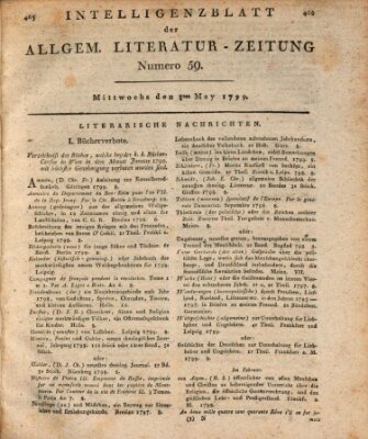 Allgemeine Literatur-Zeitung (Literarisches Zentralblatt für Deutschland) Mittwoch 8. Mai 1799