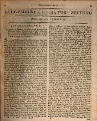 Allgemeine Literatur-Zeitung (Literarisches Zentralblatt für Deutschland) Mittwoch 3. Juli 1799