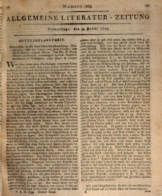 Allgemeine Literatur-Zeitung (Literarisches Zentralblatt für Deutschland) Donnerstag 18. Juli 1799