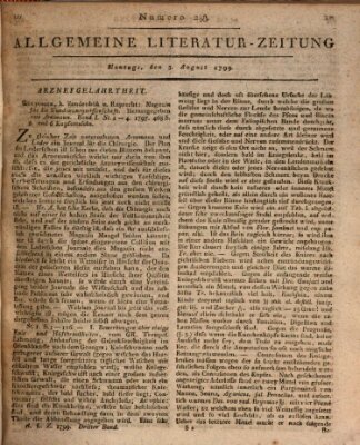 Allgemeine Literatur-Zeitung (Literarisches Zentralblatt für Deutschland) Montag 5. August 1799