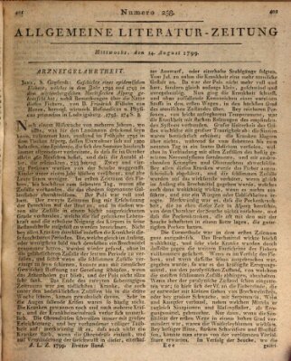 Allgemeine Literatur-Zeitung (Literarisches Zentralblatt für Deutschland) Mittwoch 14. August 1799