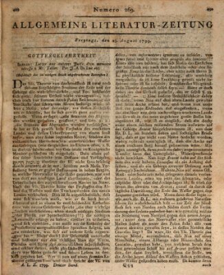 Allgemeine Literatur-Zeitung (Literarisches Zentralblatt für Deutschland) Freitag 23. August 1799