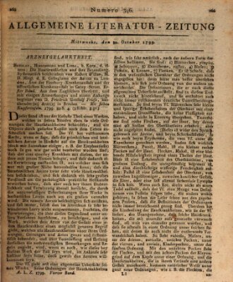 Allgemeine Literatur-Zeitung (Literarisches Zentralblatt für Deutschland) Mittwoch 30. Oktober 1799