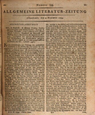 Allgemeine Literatur-Zeitung (Literarisches Zentralblatt für Deutschland) Samstag 9. November 1799