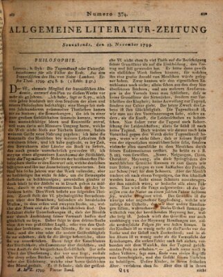 Allgemeine Literatur-Zeitung (Literarisches Zentralblatt für Deutschland) Samstag 23. November 1799