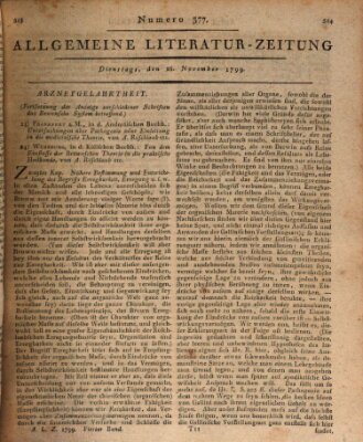 Allgemeine Literatur-Zeitung (Literarisches Zentralblatt für Deutschland) Tuesday 26. November 1799