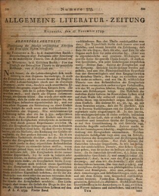 Allgemeine Literatur-Zeitung (Literarisches Zentralblatt für Deutschland) Mittwoch 27. November 1799