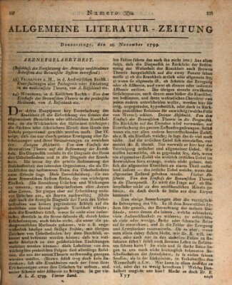 Allgemeine Literatur-Zeitung (Literarisches Zentralblatt für Deutschland) Donnerstag 28. November 1799