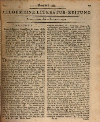 Allgemeine Literatur-Zeitung (Literarisches Zentralblatt für Deutschland) Donnerstag 5. Dezember 1799