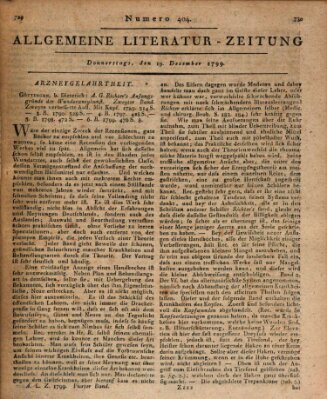 Allgemeine Literatur-Zeitung (Literarisches Zentralblatt für Deutschland) Donnerstag 19. Dezember 1799