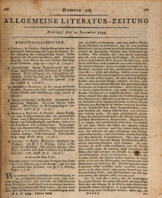 Allgemeine Literatur-Zeitung (Literarisches Zentralblatt für Deutschland) Montag 23. Dezember 1799