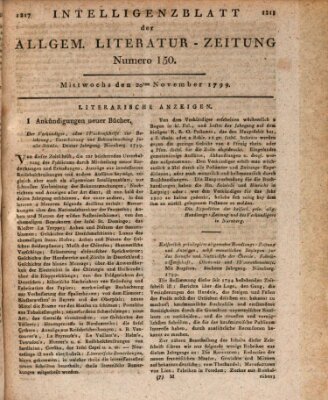 Allgemeine Literatur-Zeitung (Literarisches Zentralblatt für Deutschland) Mittwoch 20. November 1799