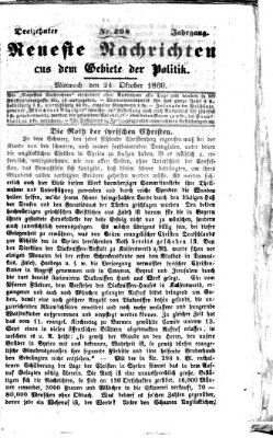 Neueste Nachrichten aus dem Gebiete der Politik (Münchner neueste Nachrichten) Mittwoch 24. Oktober 1860