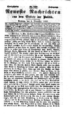 Neueste Nachrichten aus dem Gebiete der Politik (Münchner neueste Nachrichten) Sonntag 4. November 1860