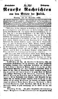 Neueste Nachrichten aus dem Gebiete der Politik (Münchner neueste Nachrichten) Samstag 29. Dezember 1860