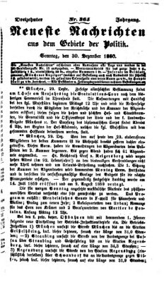 Neueste Nachrichten aus dem Gebiete der Politik (Münchner neueste Nachrichten) Sonntag 30. Dezember 1860