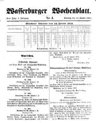 Wasserburger Wochenblatt Sonntag 25. Januar 1852