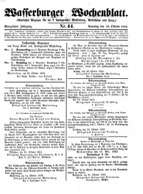 Wasserburger Wochenblatt Sonntag 30. Oktober 1853