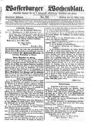 Wasserburger Wochenblatt Sonntag 12. März 1854