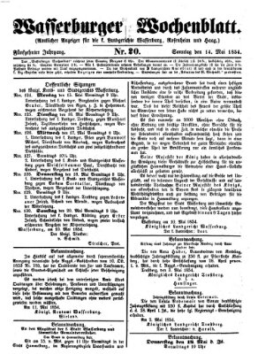 Wasserburger Wochenblatt Sonntag 14. Mai 1854