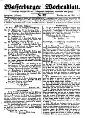 Wasserburger Wochenblatt Sonntag 28. Mai 1854