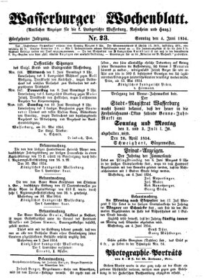 Wasserburger Wochenblatt Sonntag 4. Juni 1854