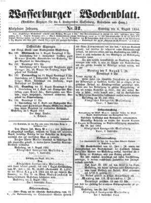 Wasserburger Wochenblatt Sonntag 6. August 1854