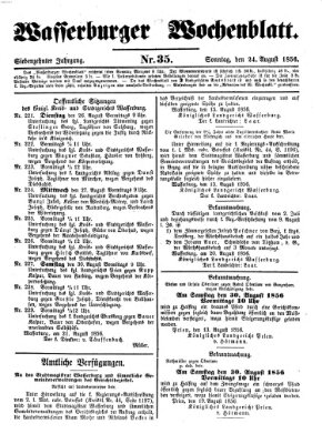 Wasserburger Wochenblatt Sonntag 24. August 1856