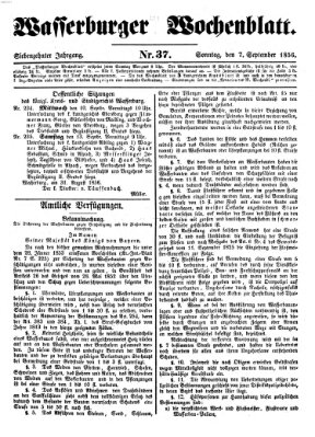 Wasserburger Wochenblatt Sonntag 7. September 1856