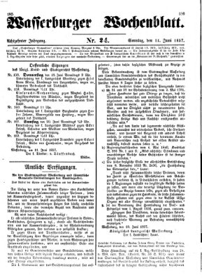 Wasserburger Wochenblatt Sonntag 14. Juni 1857