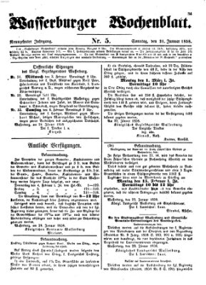 Wasserburger Wochenblatt Sonntag 31. Januar 1858