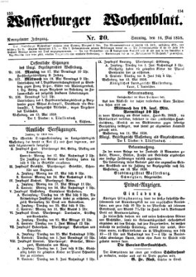 Wasserburger Wochenblatt Sonntag 16. Mai 1858